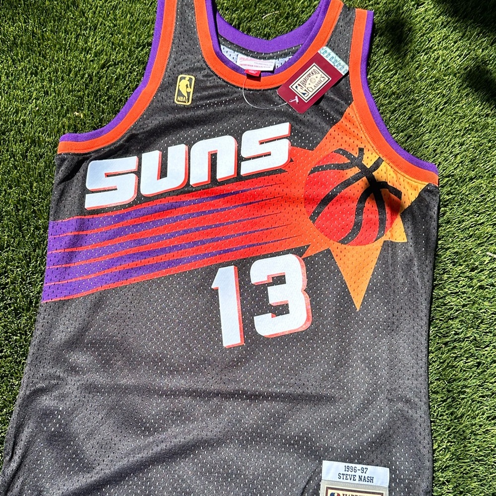 Phoenix Suns NBA 1996 Retro Steve Nash Mitchell & Ness Jersey Black Medium NWT